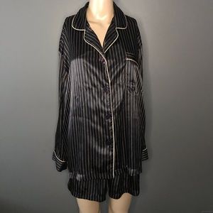 Victoria Secret size Med matching pinstriped pjs